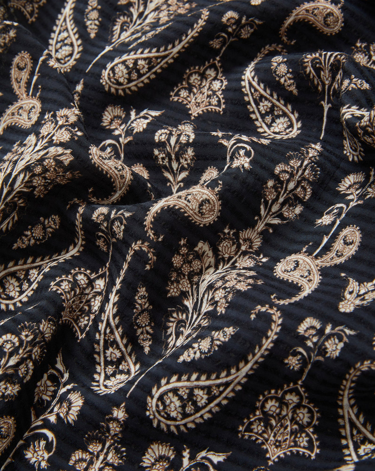 Veronica Beard | Callaway Smocked Wide-Leg Pant in Black Paisley Multi Black Multi