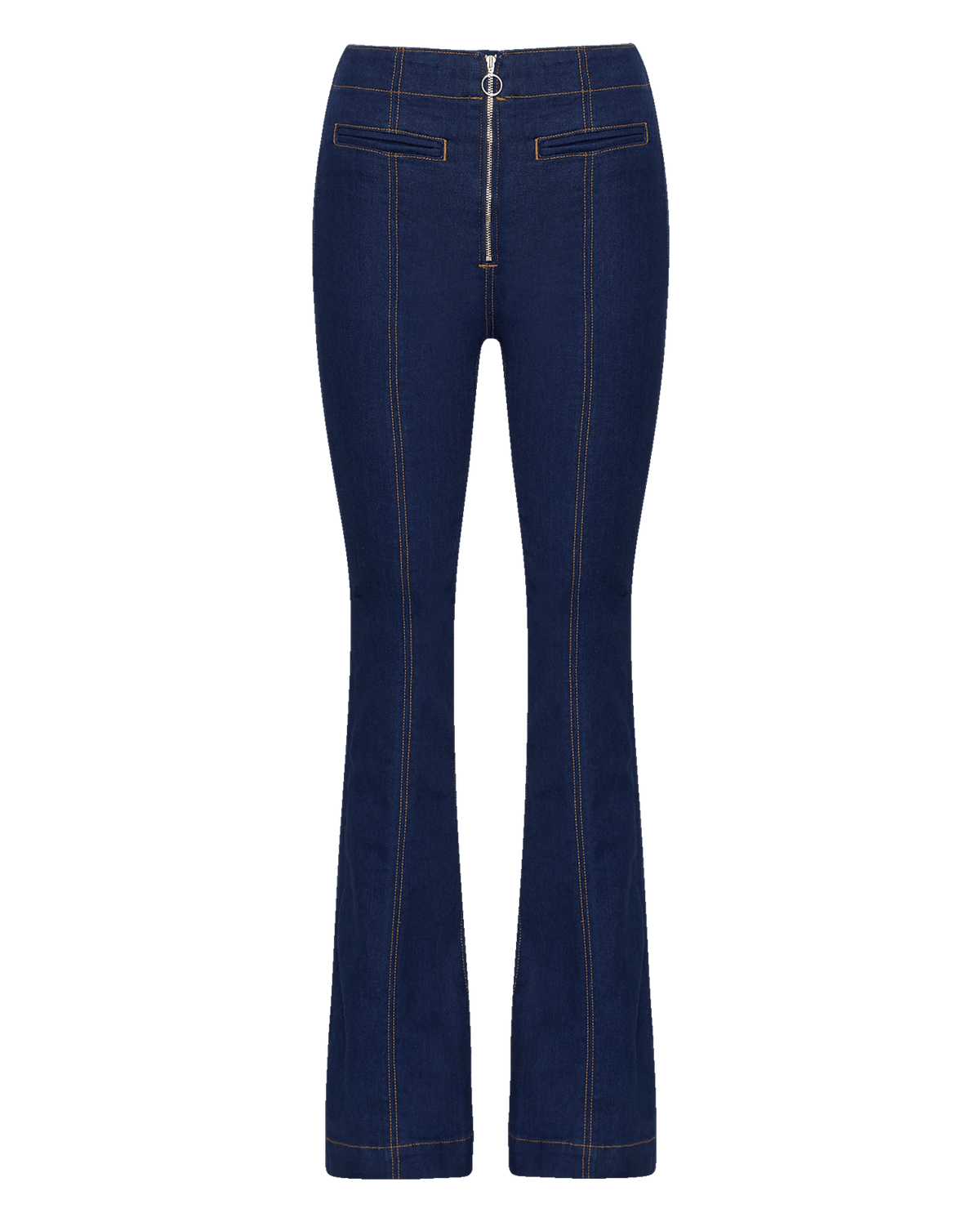 Veronica Beard | Beverly Skinny-Flare Trouser Jean in Indigo Rinse Indigo Rinse
