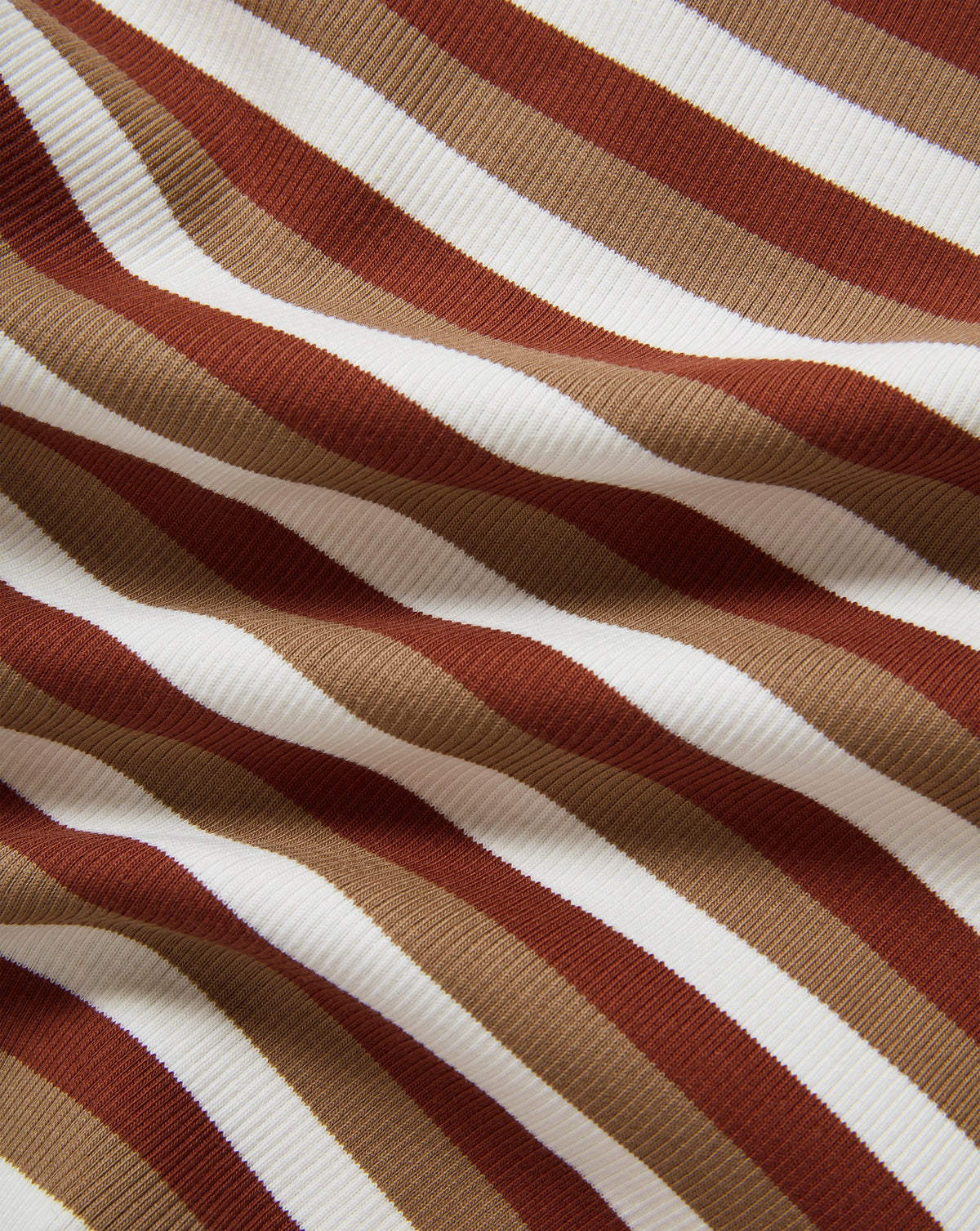 Veronica Beard | Pruitt Striped Ribbed T-Shirt in Beige & Red Malt/Red Oak/Dove White Malt/Red Oak/Dove White