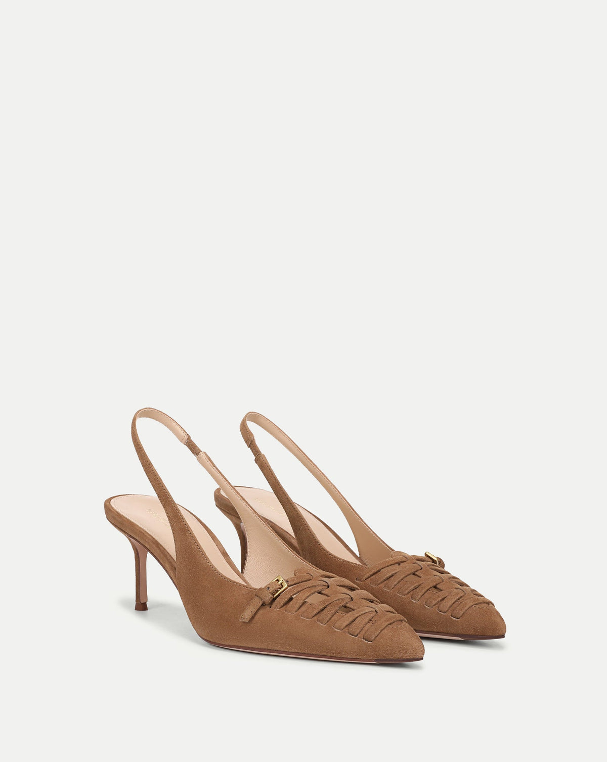 Veronica Beard | Rashida Woven Slingback Heel in Chestnut Chestnut