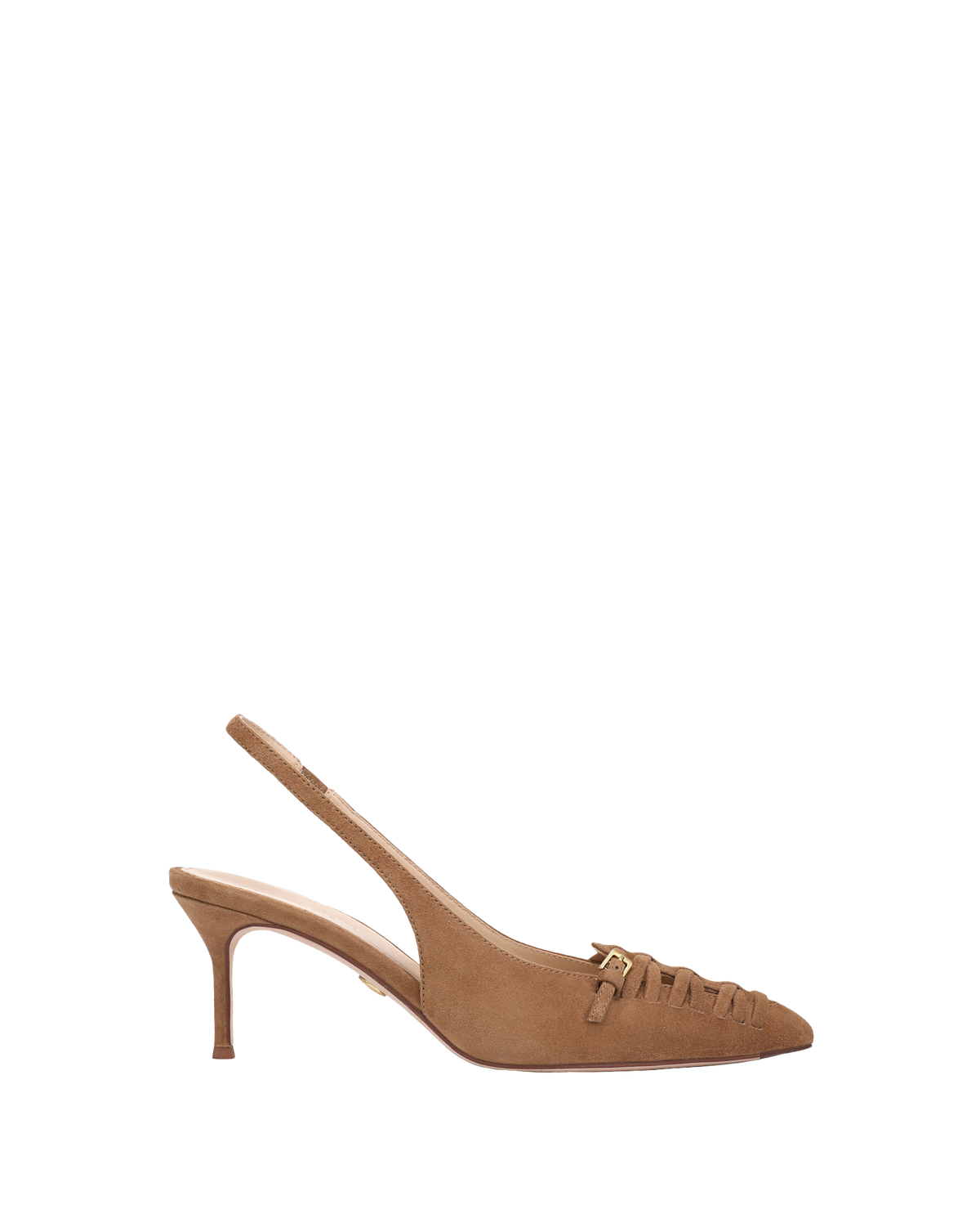 Veronica Beard | Rashida Woven Slingback Heel in Chestnut Chestnut