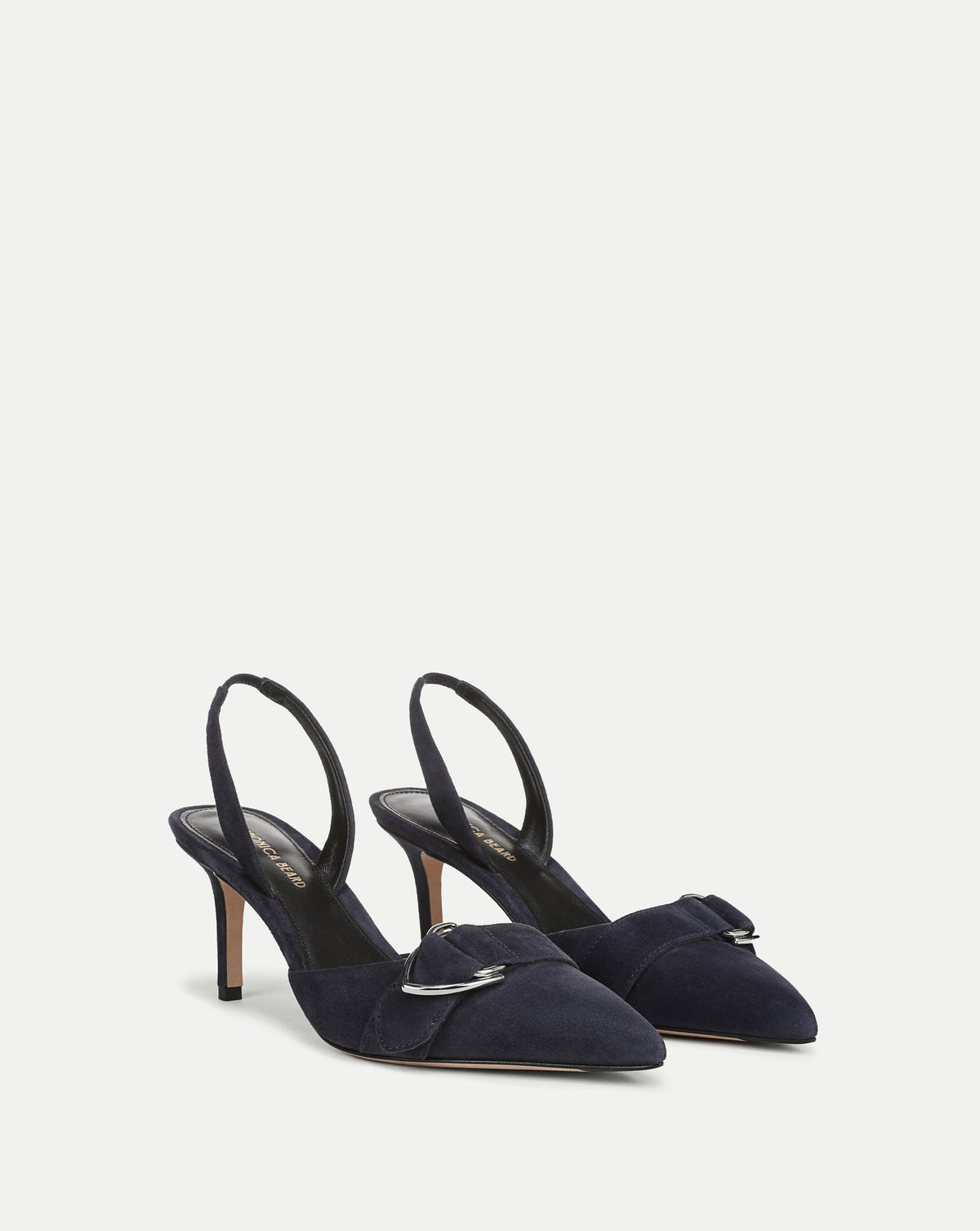 Veronica Beard | Loralyn Slingback Buckle Heel in Navy Navy