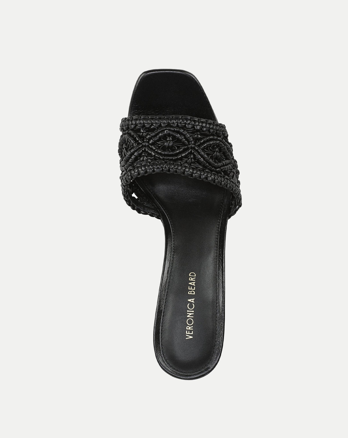 Veronica Beard | Ellen Macrame Wedge Sandal in Black Black