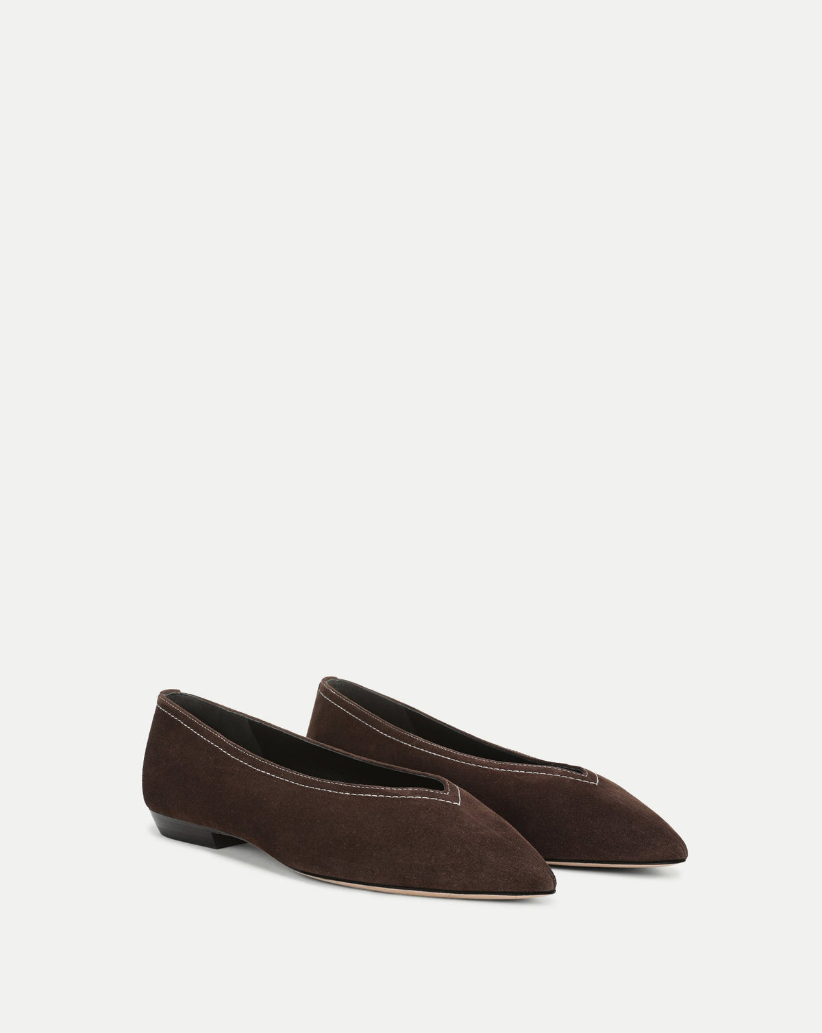 Veronica Beard | Bancroft Suede Flat in Espresso Espresso