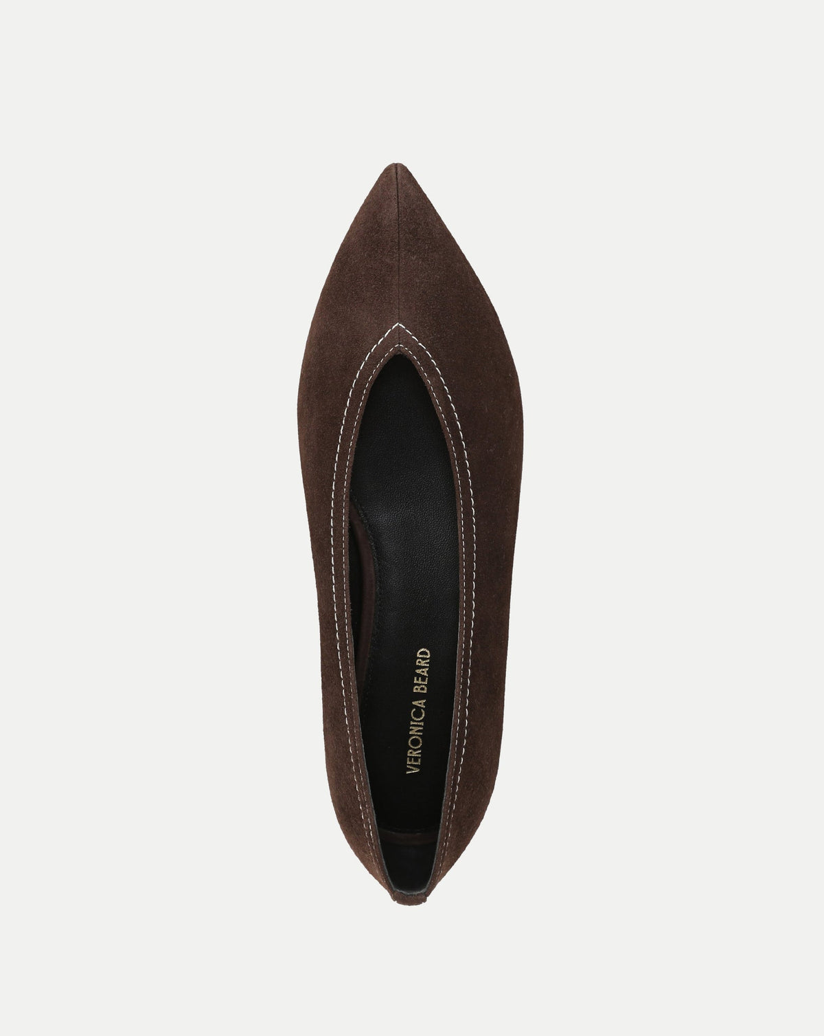 Veronica Beard | Bancroft Suede Flat in Espresso Espresso