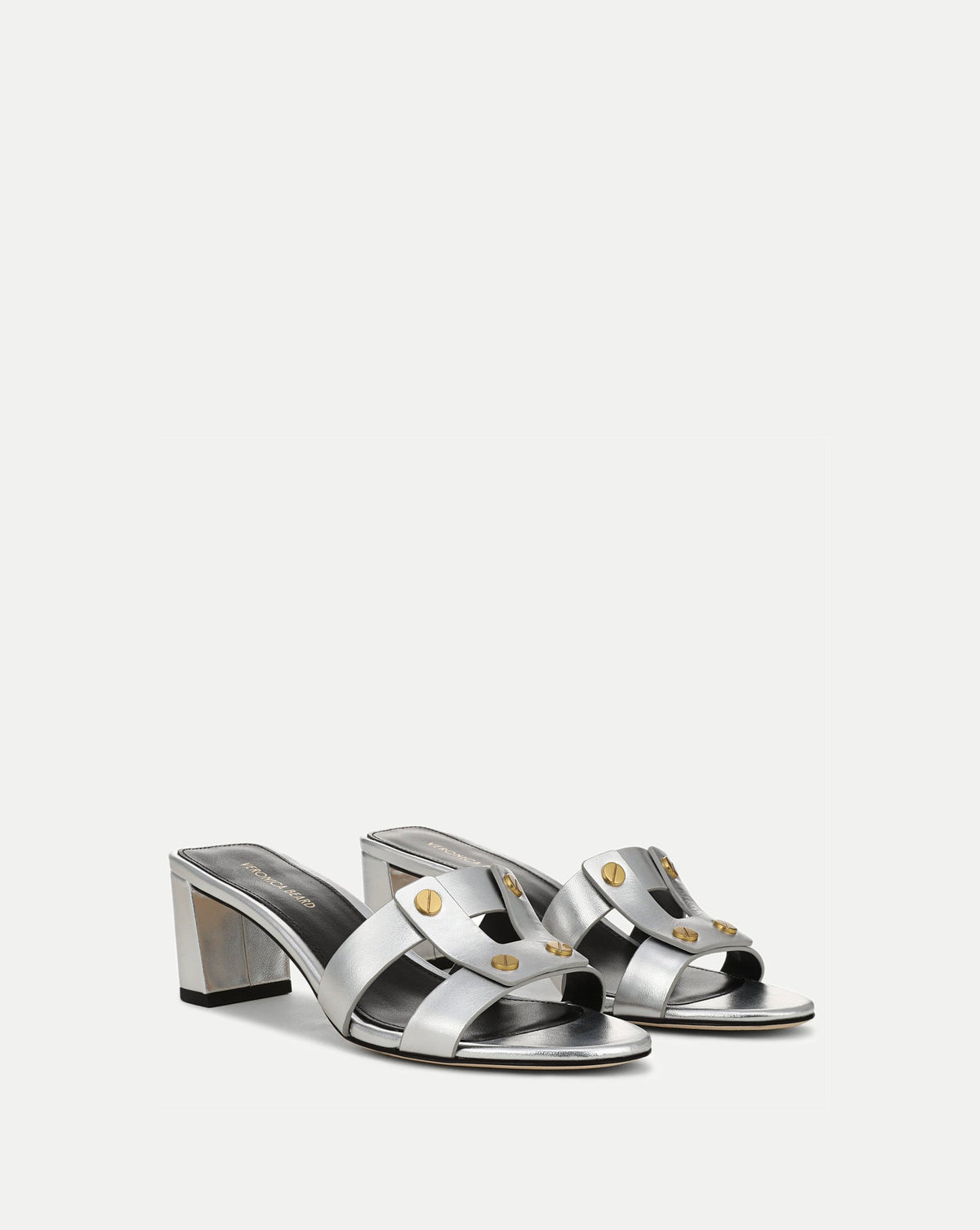 Veronica Beard | Via Silver Heeled Sandal in Silver Silver