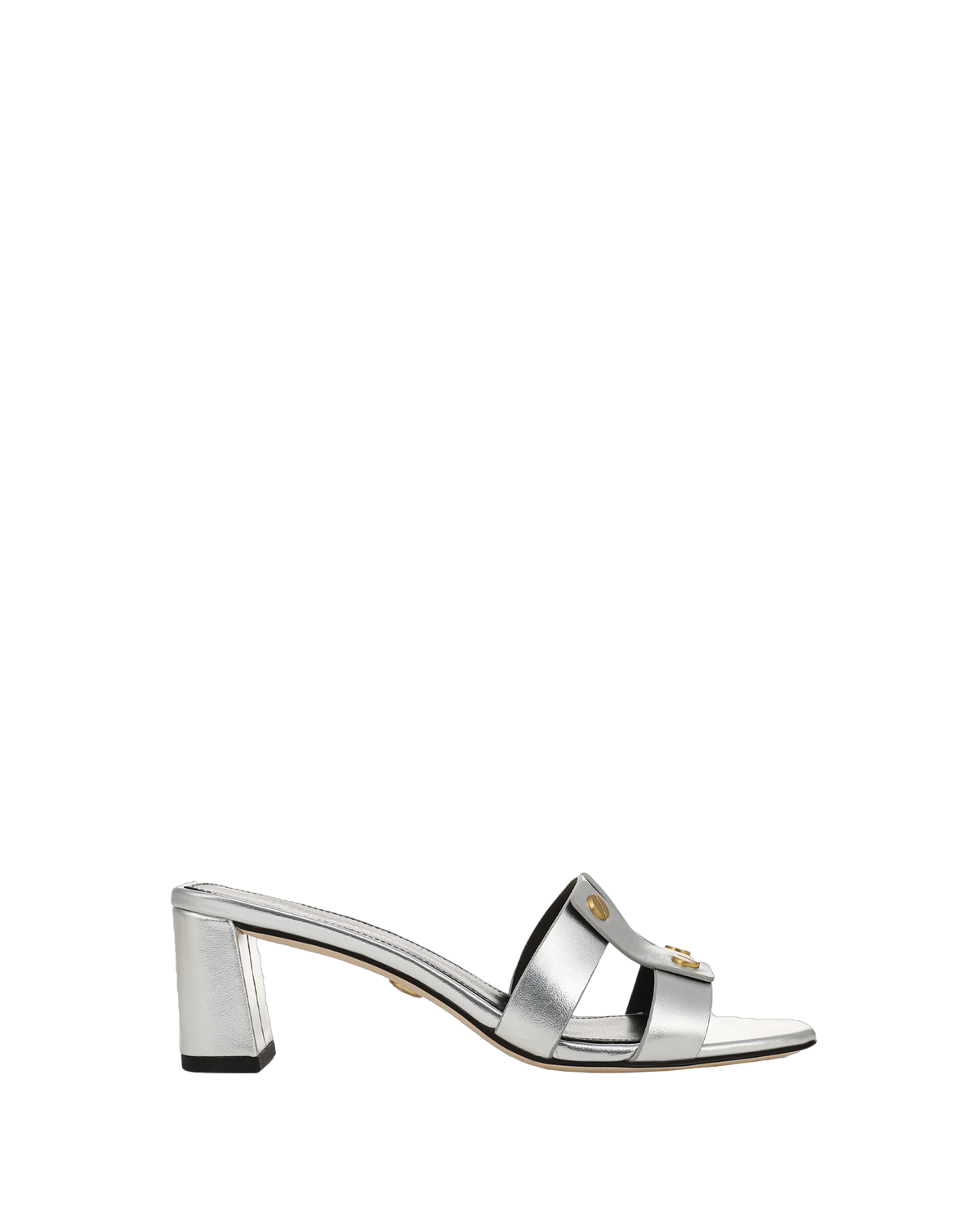 Veronica Beard | Via Silver Heeled Sandal in Silver Silver