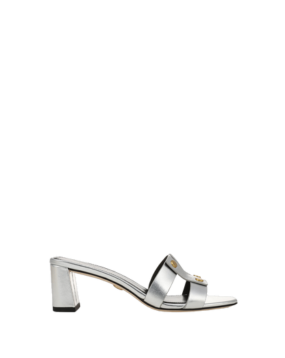 Veronica Beard | Via Silver Heeled Sandal in Silver Silver