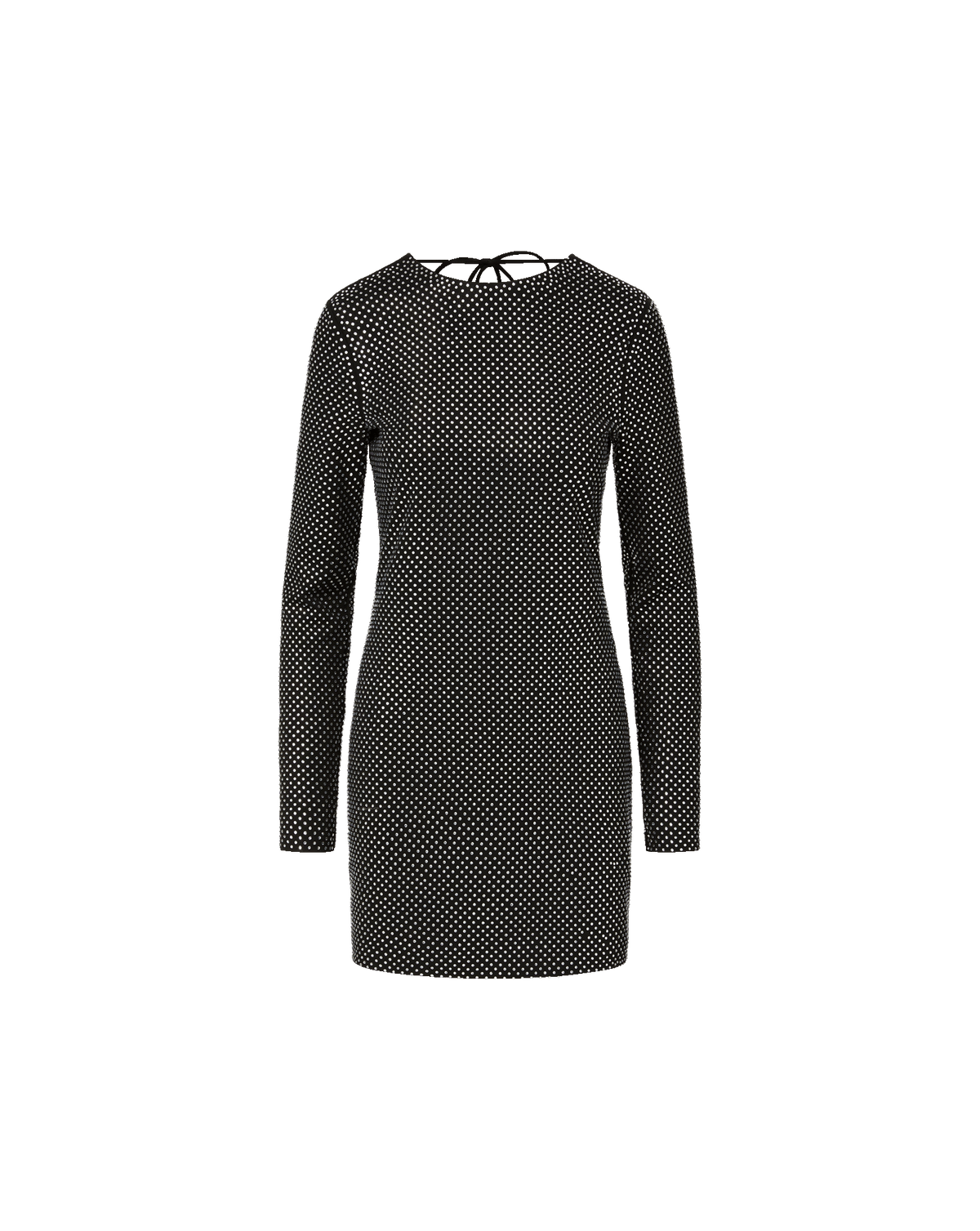 Veronica Beard | Pascal Crystal Embellished Long-Sleeve Mini Dress in Black Black