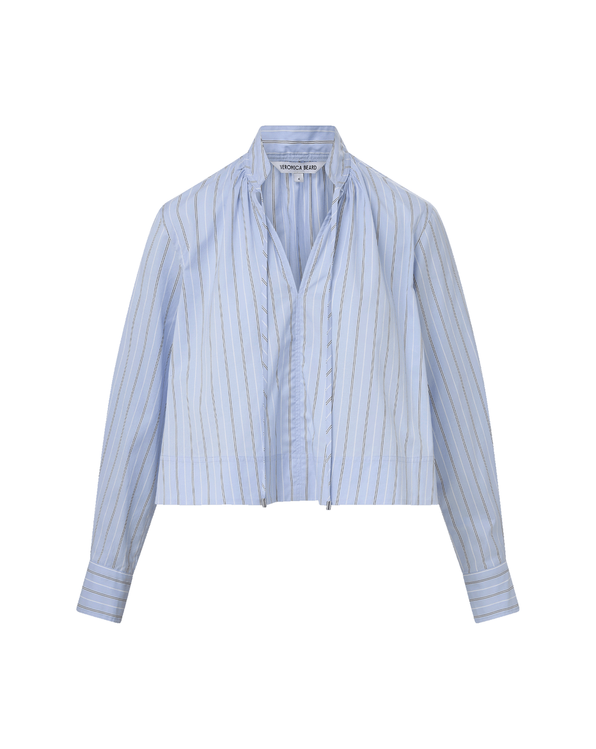 Veronica Beard | Kaits Striped Blouse in Ice Blue Multi Ice Blue Multi