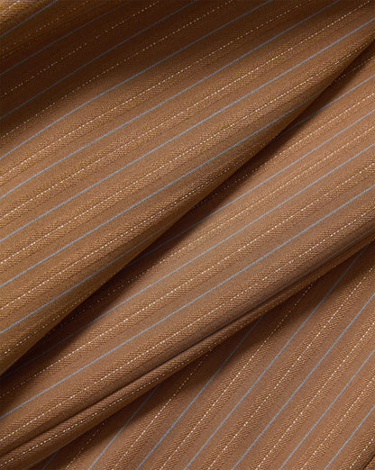 Veronica Beard | Rimini Wide-Leg Pant in Brown Pinstripe Malt Multi Malt Multi
