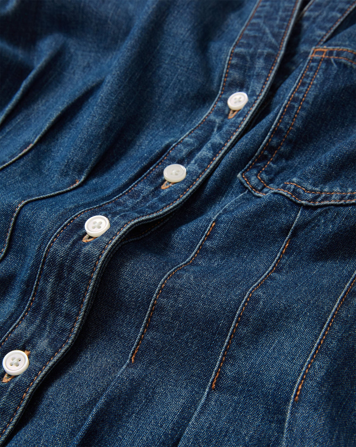 Veronica Beard | Arcadia Denim Midi Shirtdress in City Stroll Dark Blue City Stroll