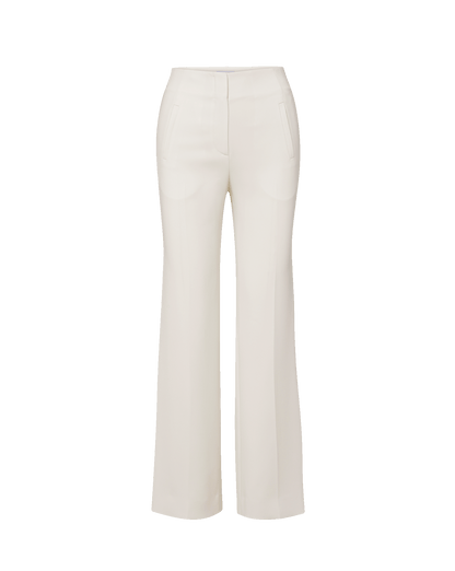 Veronica Beard | Carys Cropped Pant in Dove White White Dove White
