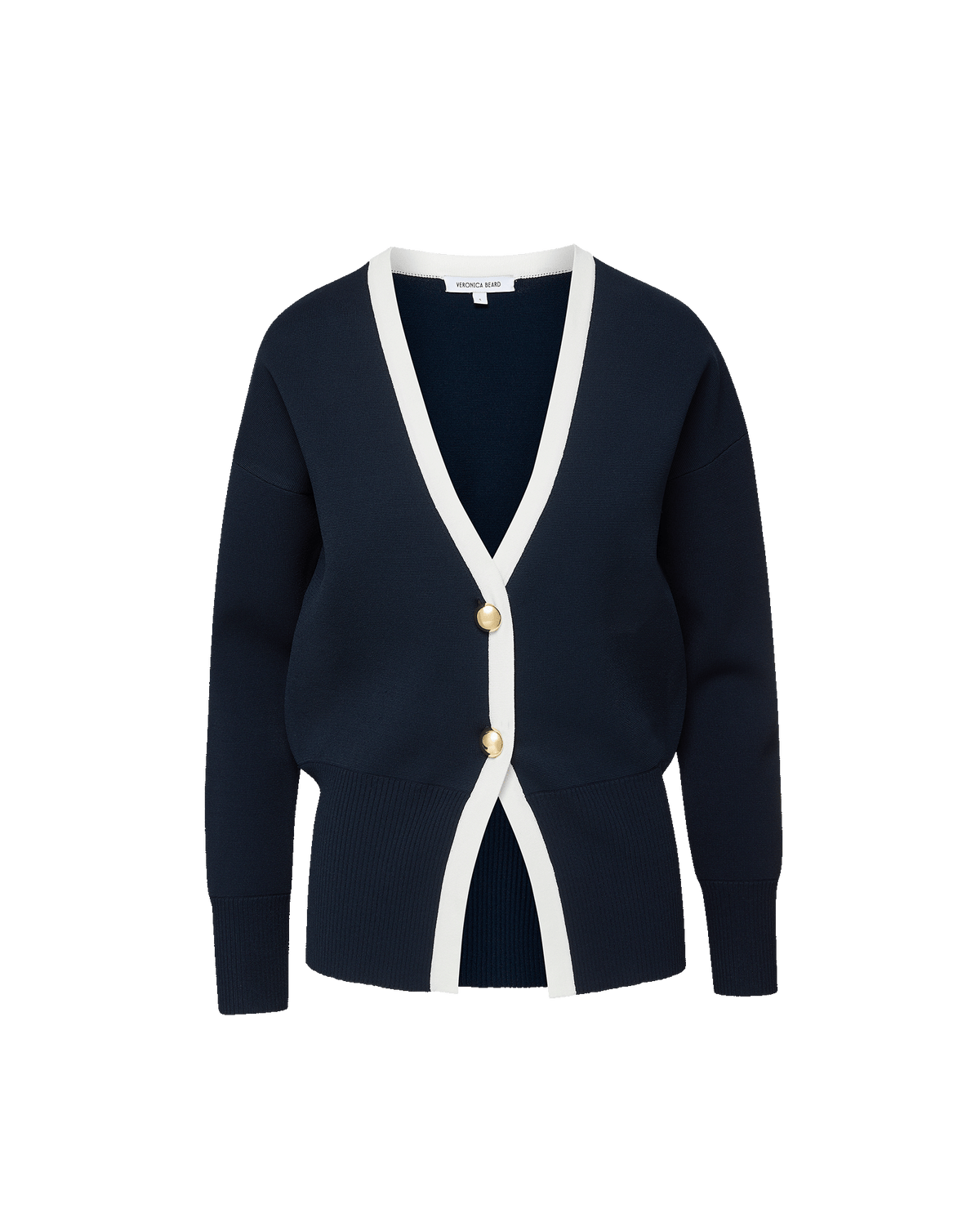 Veronica Beard | Cillian V-Neck Boyfriend Cardigan in Navy Navy