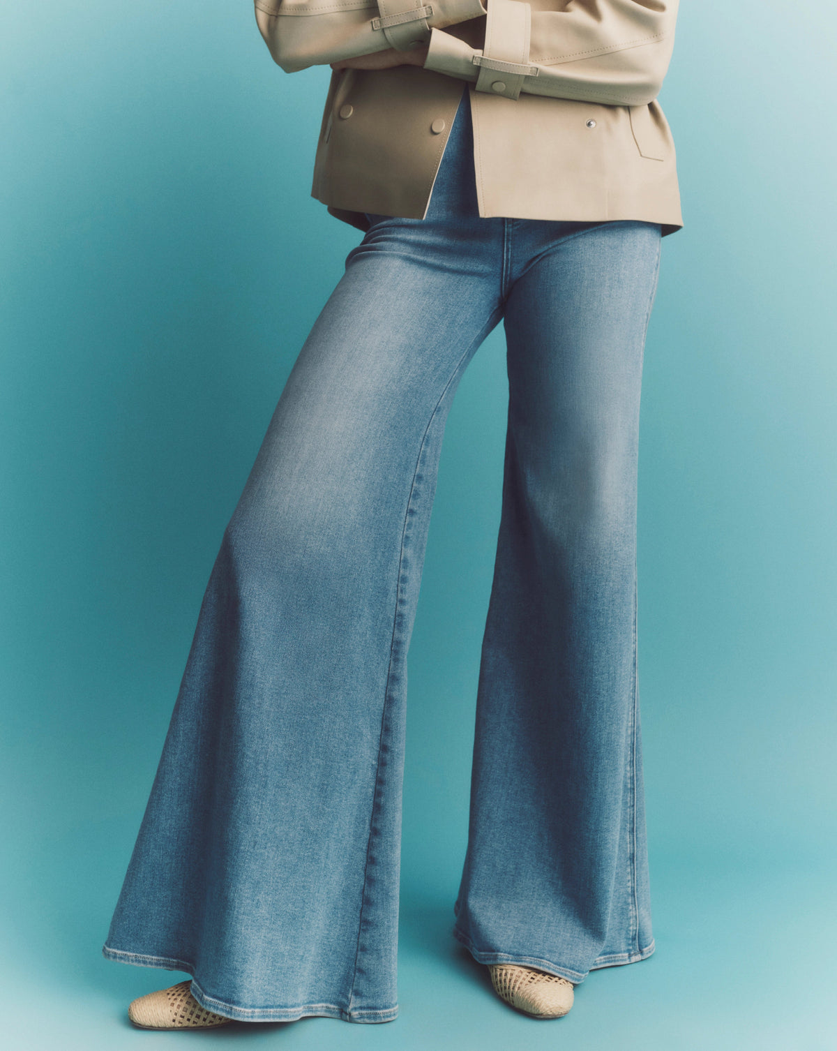 Veronica Beard | Jesse Ultra-Flare Jean in Big Splash Italian Denim Big Splash