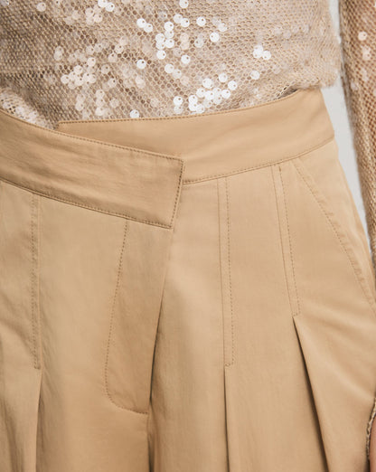 Veronica Beard | Heron Wide-Leg Pant in Khaki Khaki