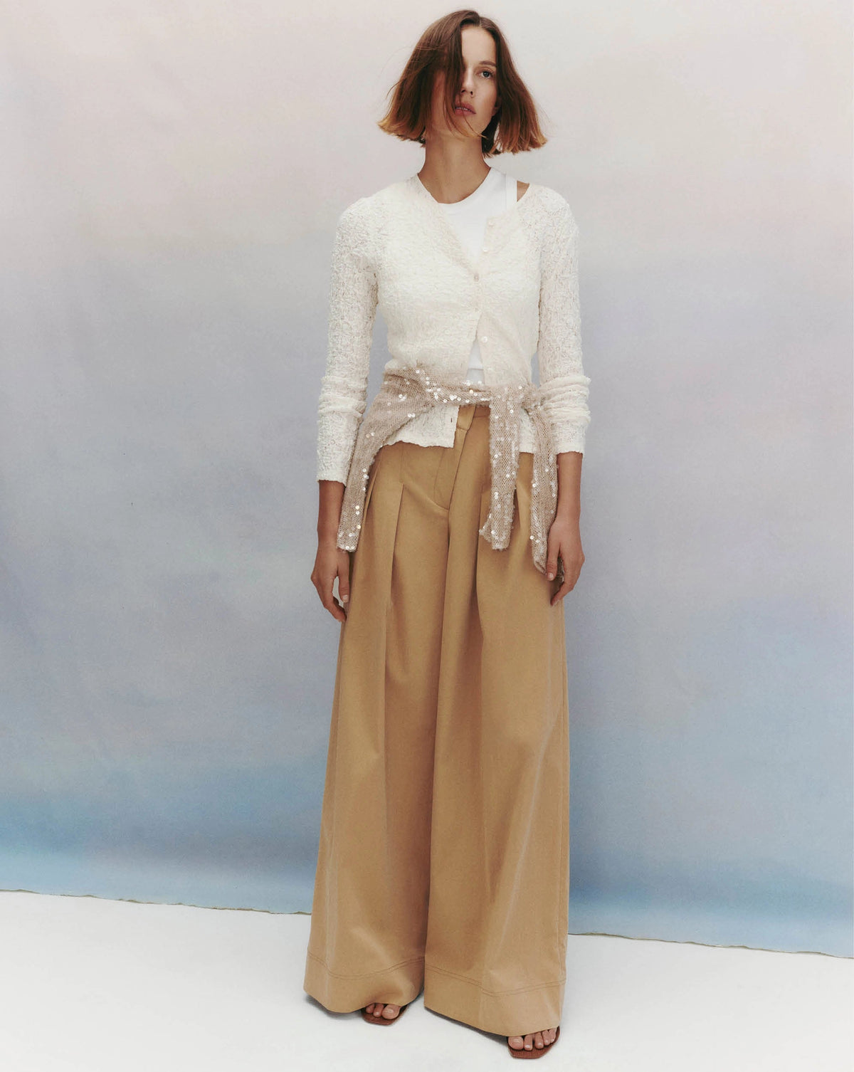 Veronica Beard | Heron Wide-Leg Pant in Khaki Khaki