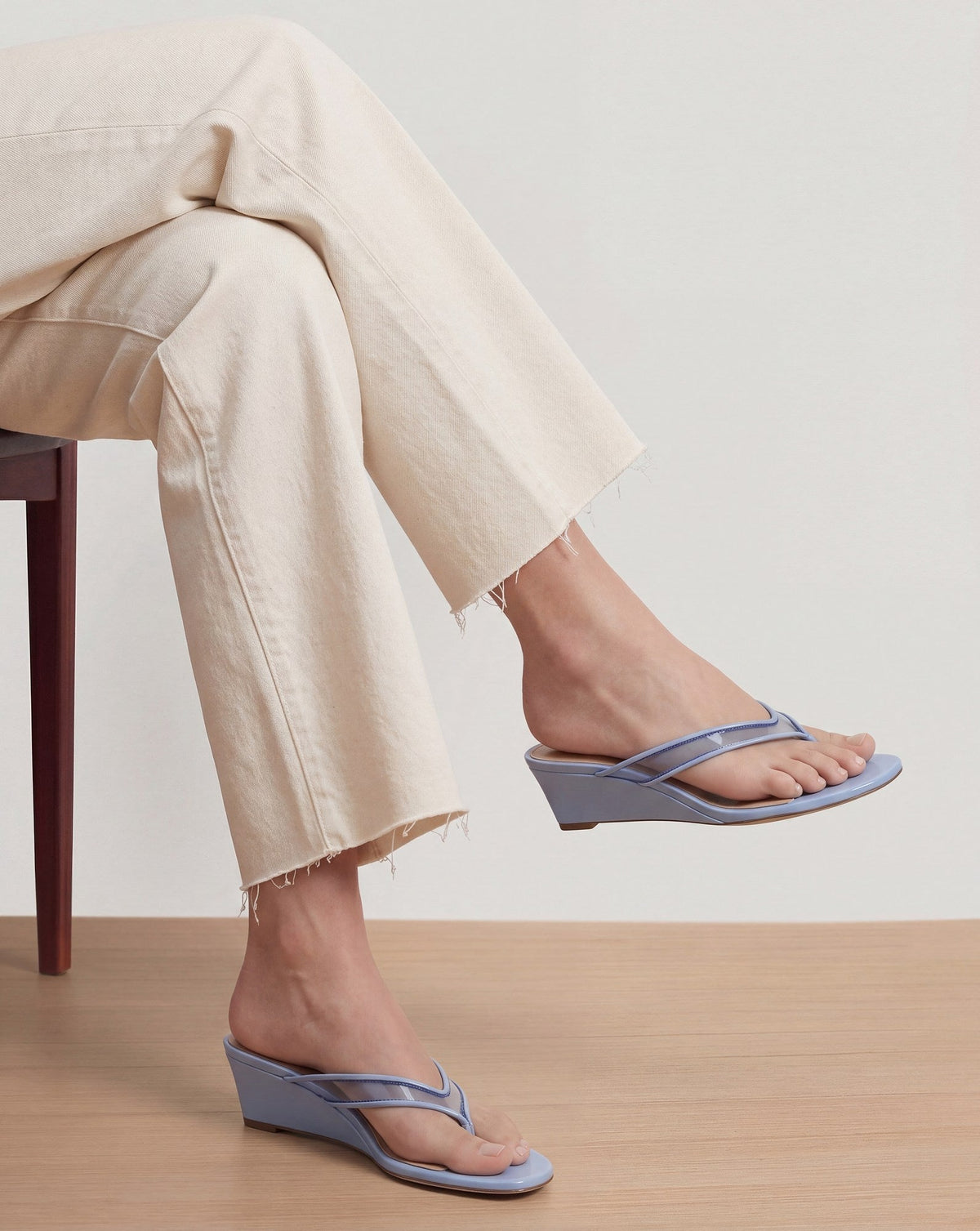 Veronica Beard | Clea Jelly Wedge Sandal in Blue Jay Blue Jay