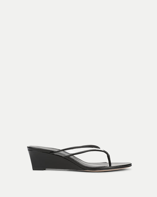 Veronica Beard | Clea Jelly Wedge Sandal in Clear/Black Clear/Black
