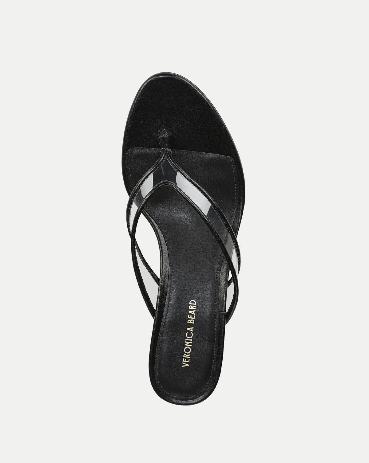 Veronica Beard | Clea Jelly Wedge Sandal in Clear/Black Clear/Black