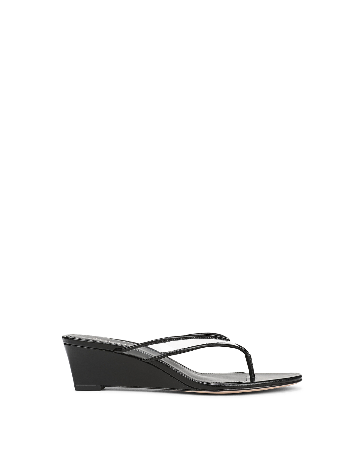 Veronica Beard | Clea Jelly Wedge Sandal in Clear/Black Clear/Black