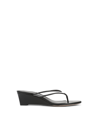 Veronica Beard | Clea Jelly Wedge Sandal in Clear/Black Clear/Black