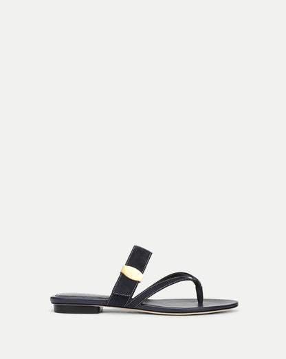 Veronica Beard | Salva Dash Flat Sandal in Navy Navy