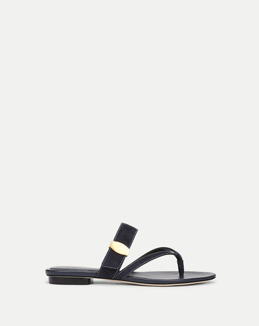 Veronica Beard | Salva Dash Flat Sandal in Navy Navy