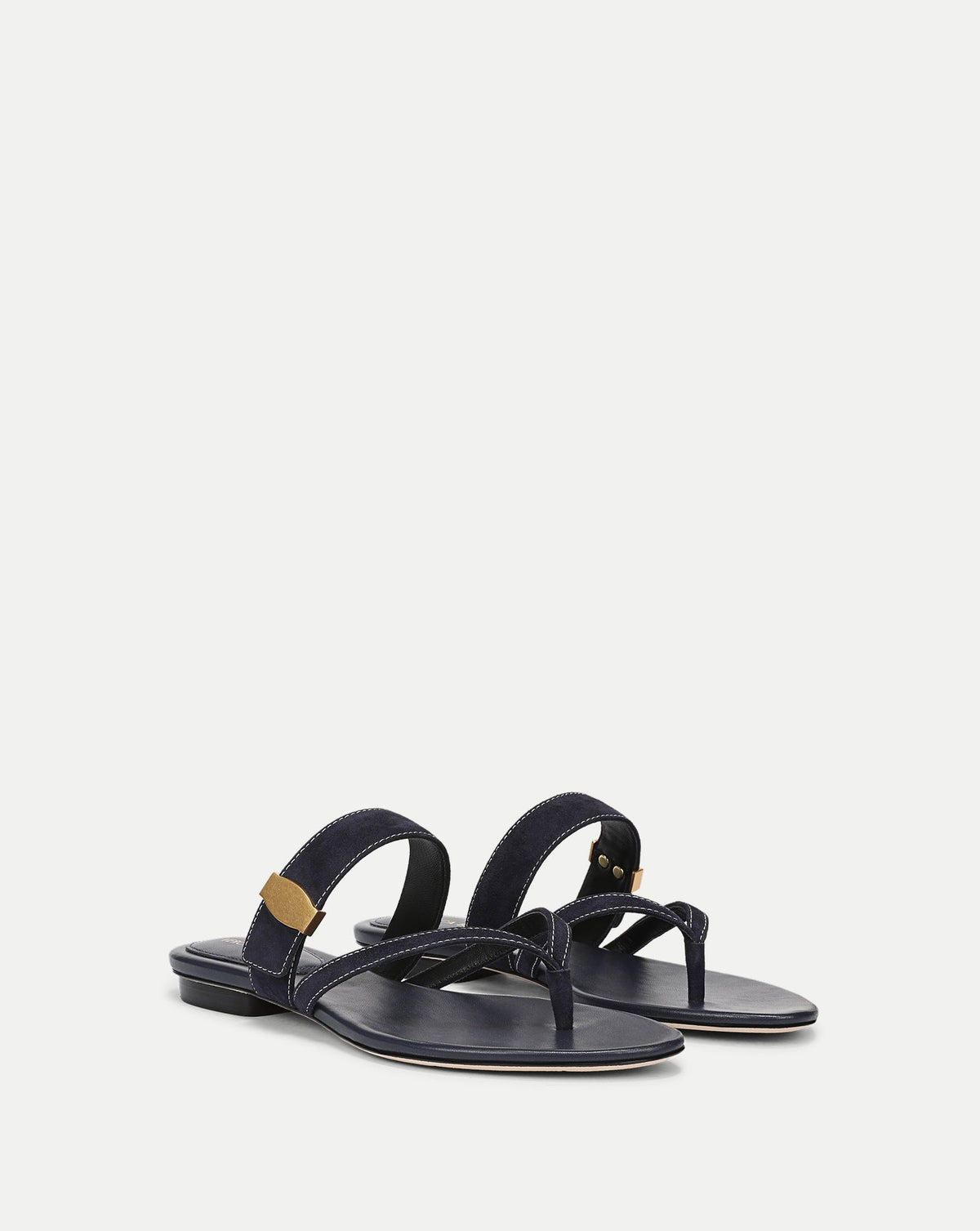 Veronica Beard | Salva Dash Flat Sandal in Navy Navy