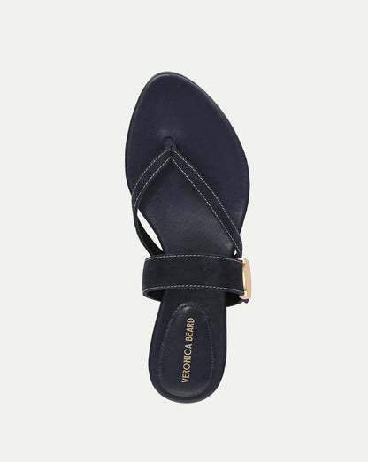 Veronica Beard | Salva Dash Flat Sandal in Navy Navy