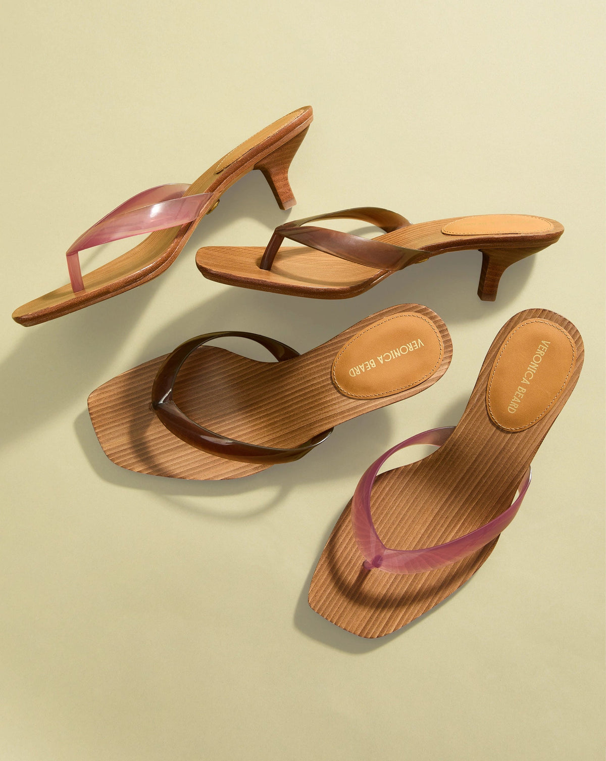 Veronica Beard | Clea Jelly Kitten-Heel Sandal in Petal Pink Petal Pink