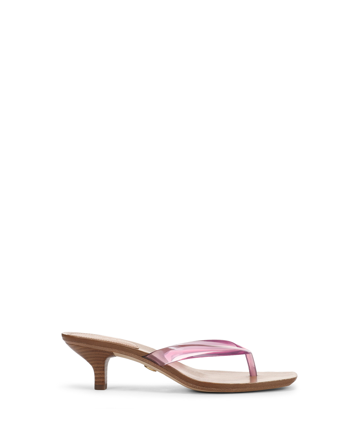 Veronica Beard | Clea Jelly Kitten-Heel Sandal in Petal Pink Petal Pink
