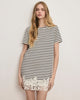 Dove White/Navy Stripe