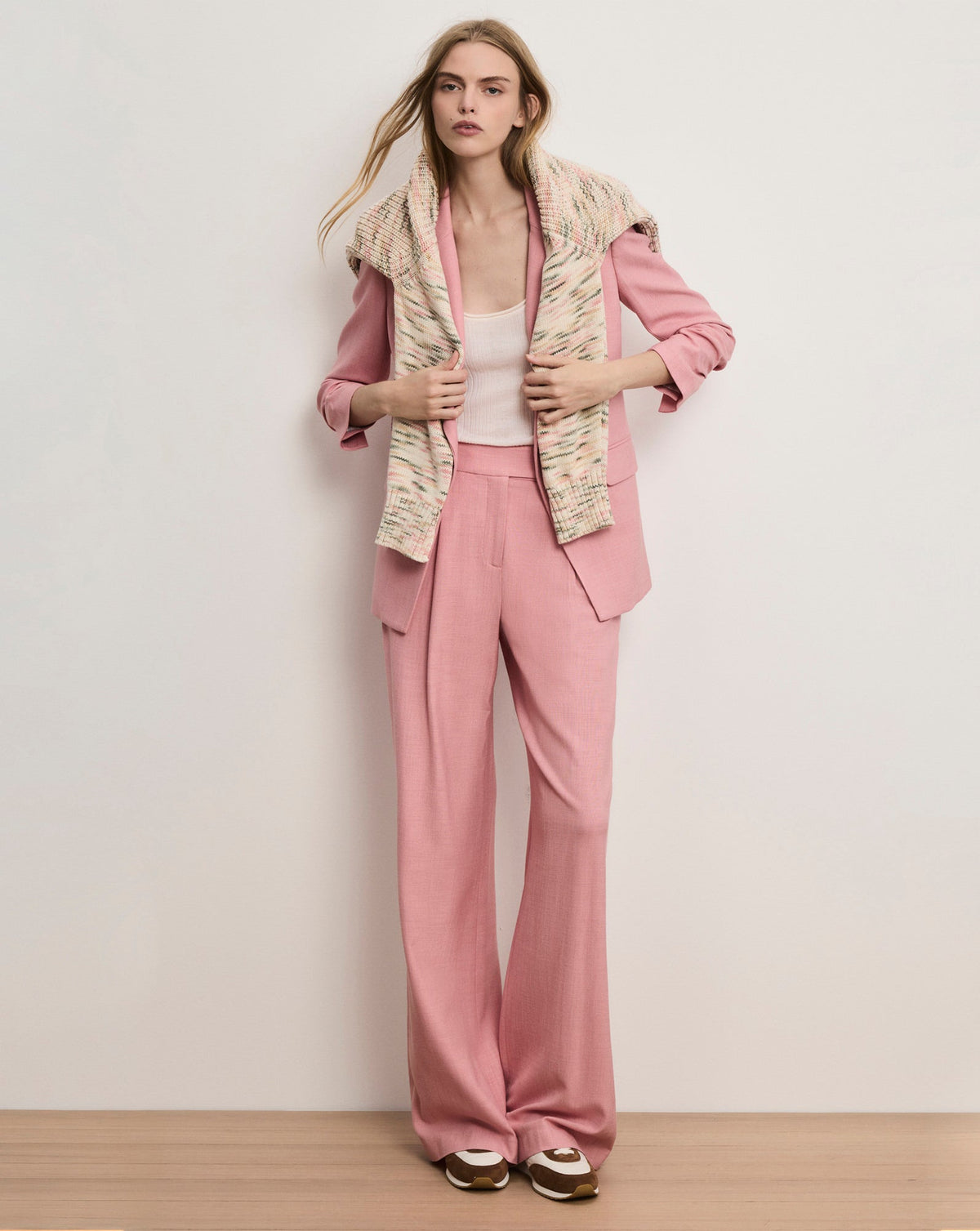 Veronica Beard | Marbeau Wide-Leg Pant in Pink Petal
