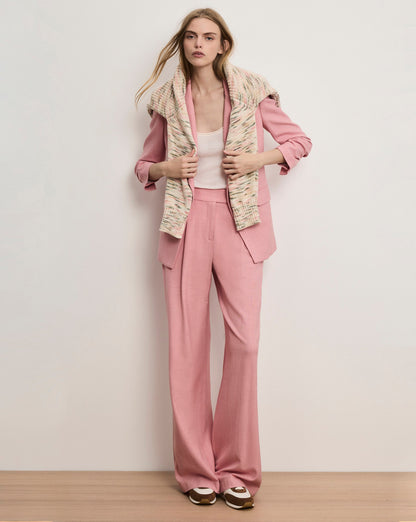 Veronica Beard | Marbeau Wide-Leg Pant in Pink Petal