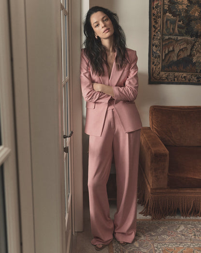 Veronica Beard | Marbeau Wide-Leg Pant in Pink Petal
