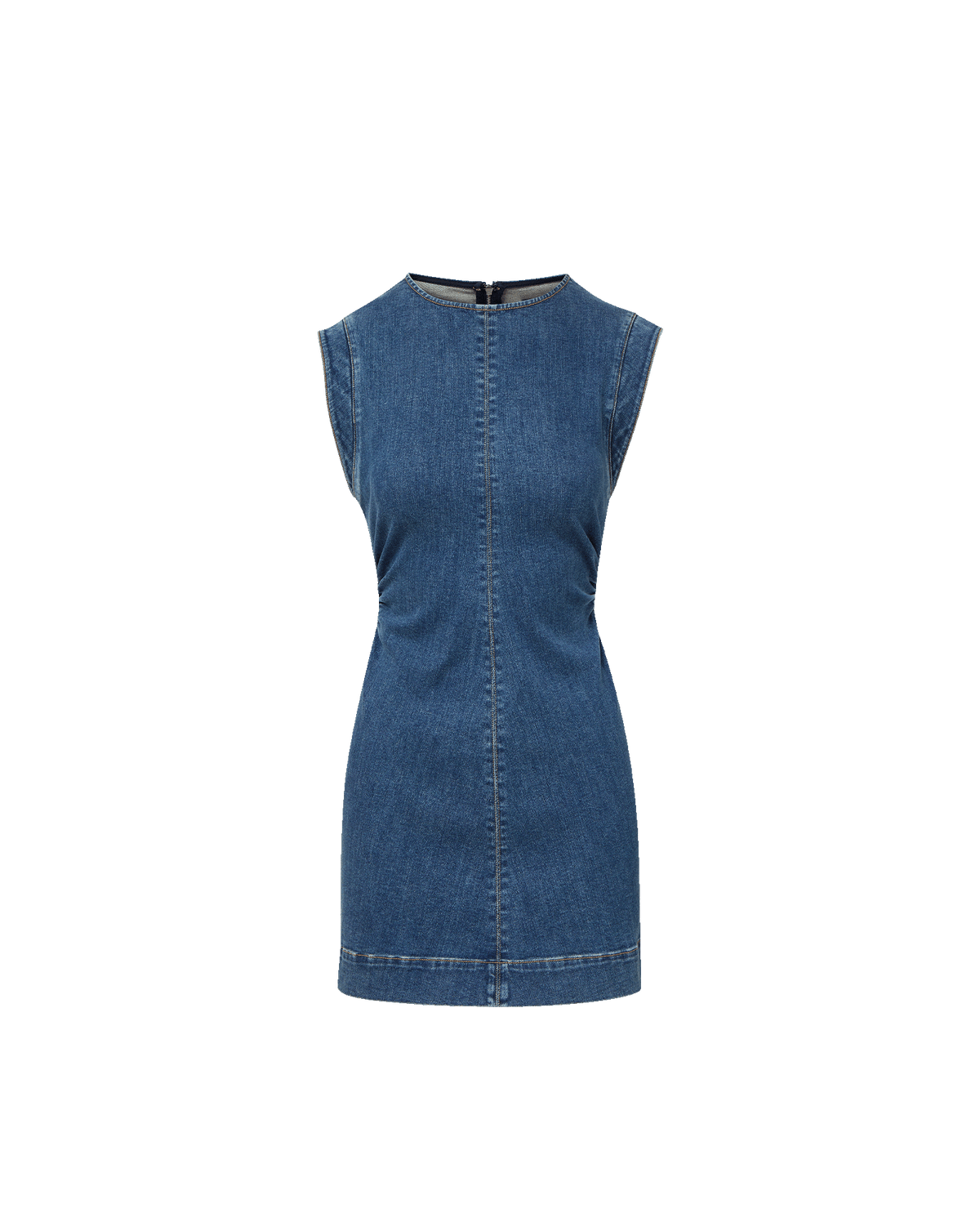 Veronica Beard | Imara Denim Mini Dress in Dark Bright Blue Dark Bright Blue