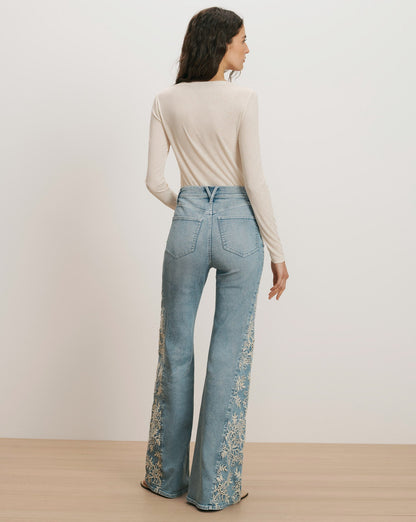 Veronica Beard | Hyland Button-Down T-Shirt in Ecru Ecru