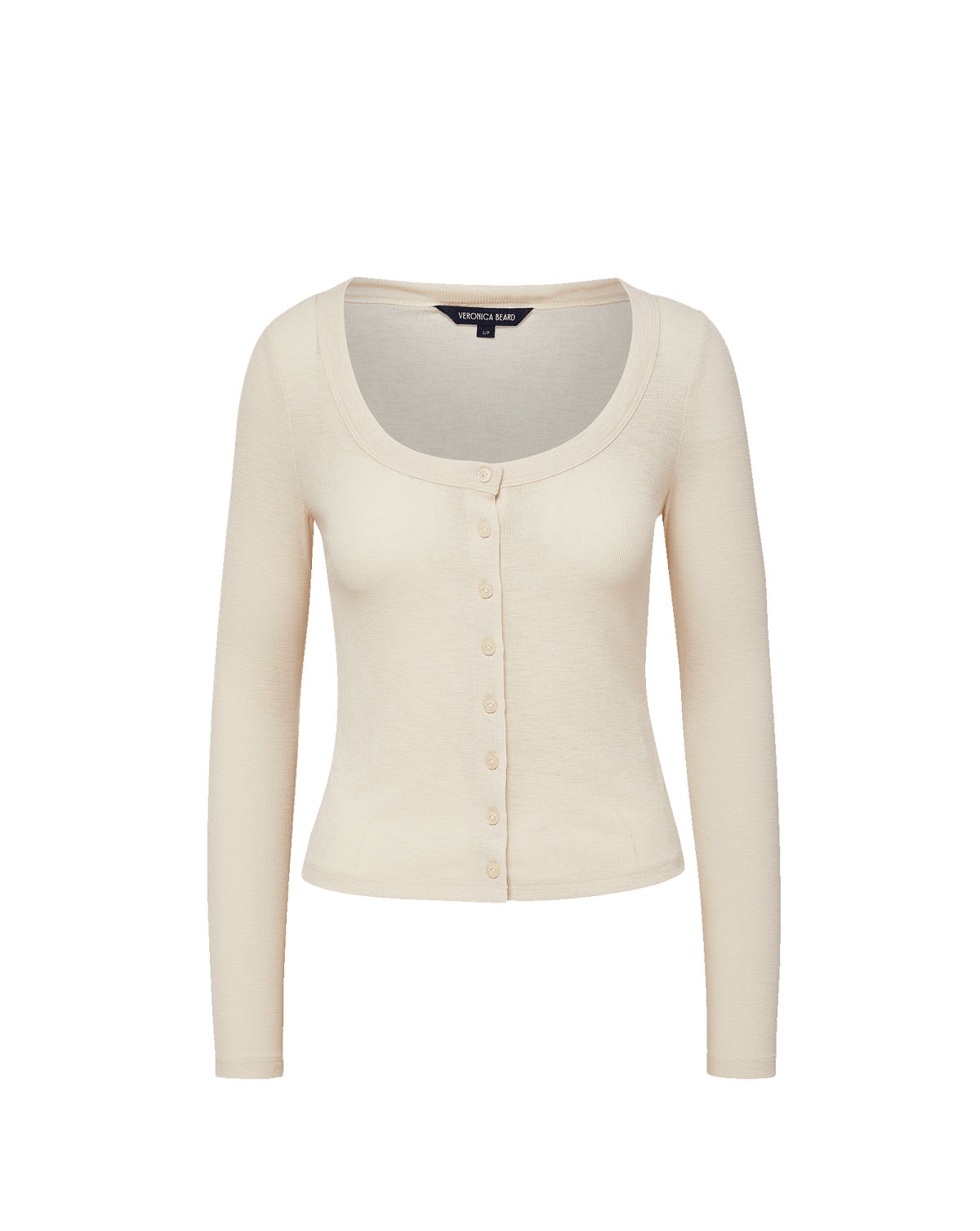 Veronica Beard | Hyland Button-Down T-Shirt in Ecru Ecru