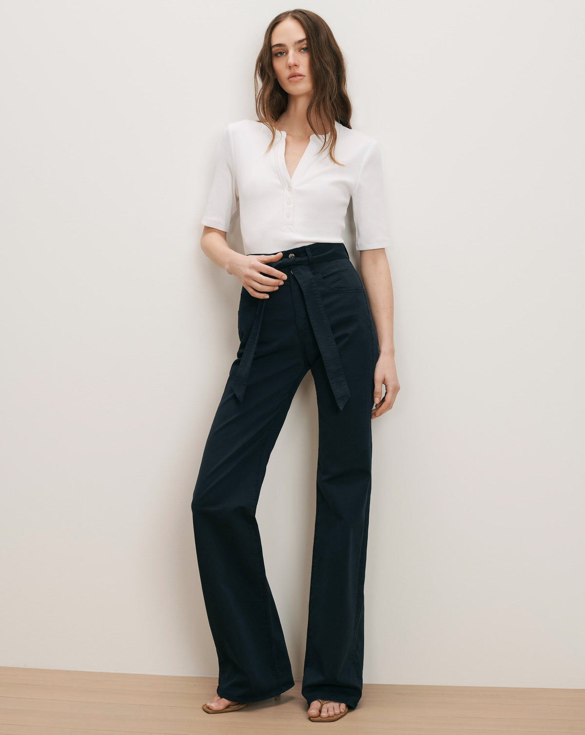 Veronica Beard | Rosanna Wide-Leg Pant in Navy Navy