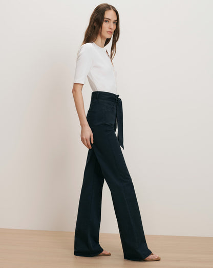 Veronica Beard | Rosanna Wide-Leg Pant in Navy Navy