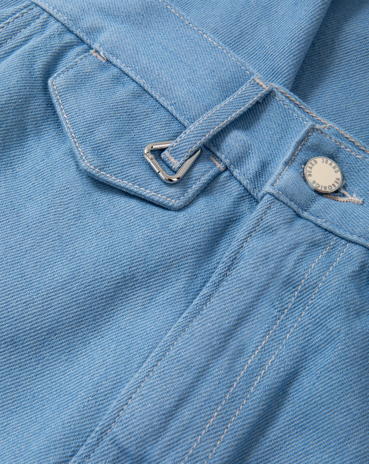 Veronica Beard | Crosbie Flap-Pocket Slim Wide-Leg Jean in Bayside Bayside