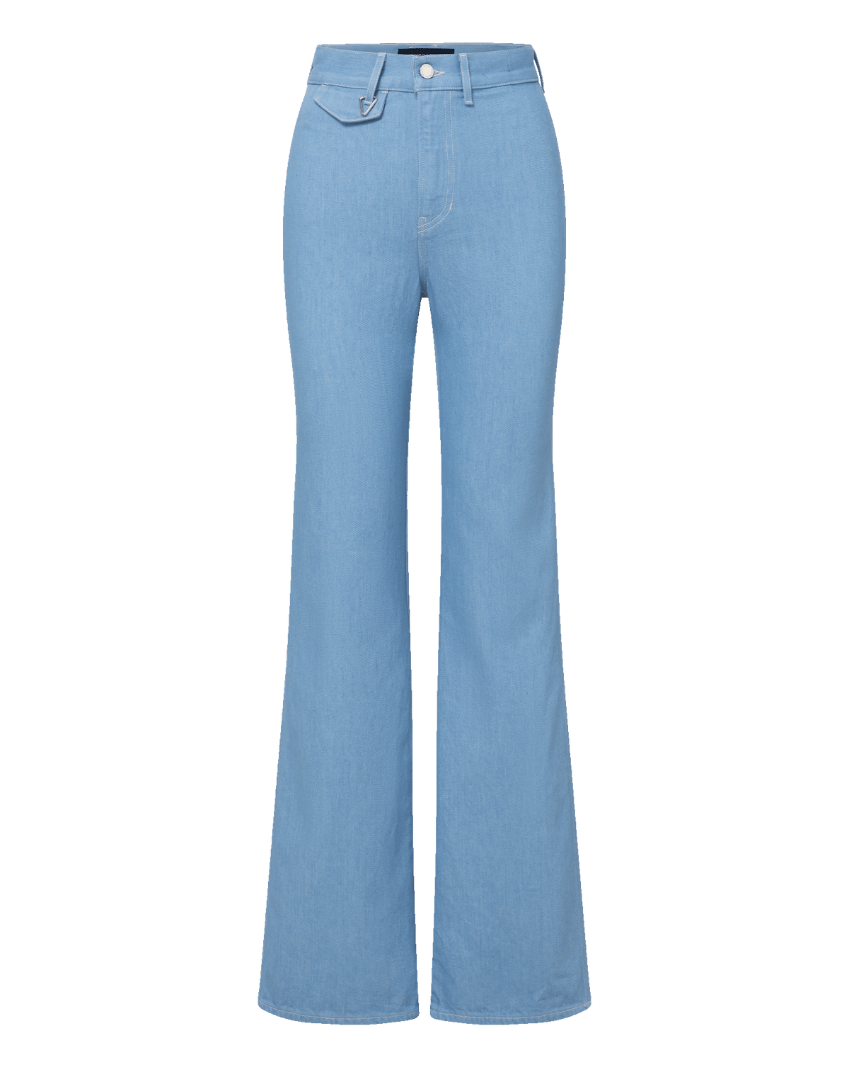 Veronica Beard | Crosbie Flap-Pocket Slim Wide-Leg Jean in Bayside Bayside