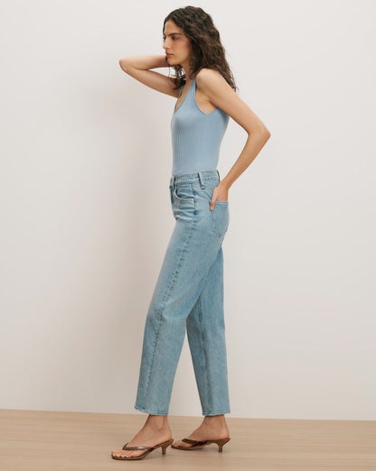Veronica Beard | Harley Arc-Leg Jean in Light Blue Denim Big Splash Big Splash