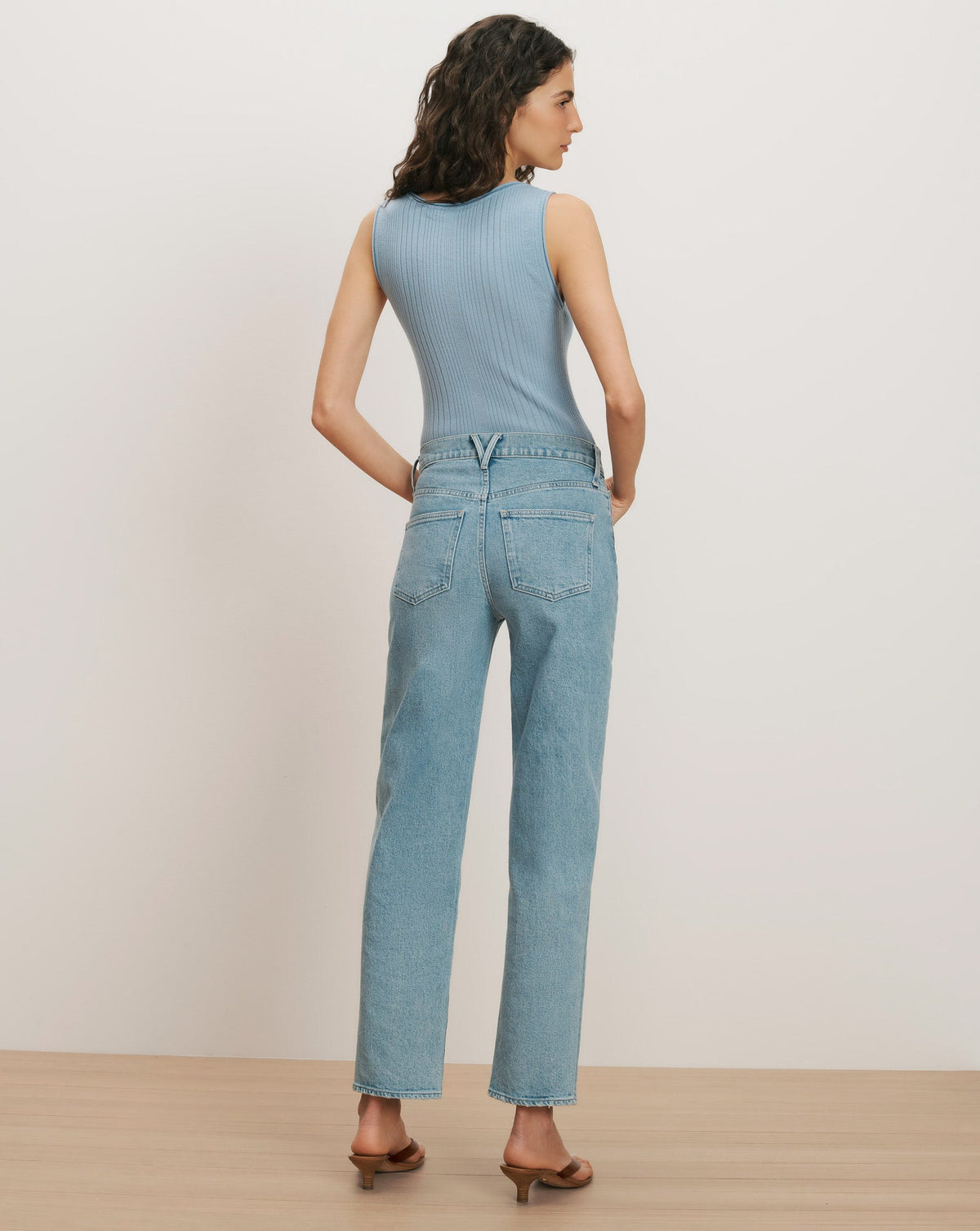 Veronica Beard | Harley Arc-Leg Jean in Light Blue Denim Big Splash Big Splash
