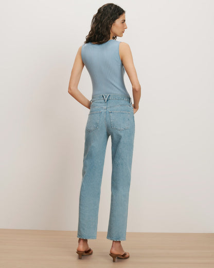 Veronica Beard | Harley Arc-Leg Jean in Light Blue Denim Big Splash Big Splash