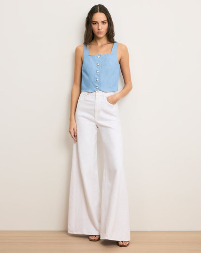 Veronica Beard | Spensley Denim Vest in Light Wash Bayside Bayside