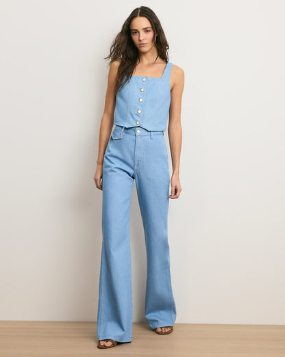 Veronica Beard | Spensley Denim Vest in Light Wash Bayside Bayside