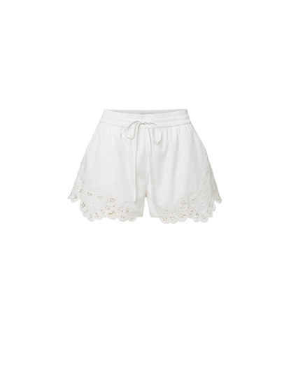 Veronica Beard | Vilvaldi Lace-Trim Short in White White