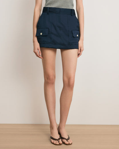 Veronica Beard | Felina Mini Skort in Navy Navy